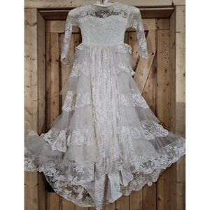 VTG Miniature Bridesmaid Wedding Dress Costume Communion Confirmation Dress 50s